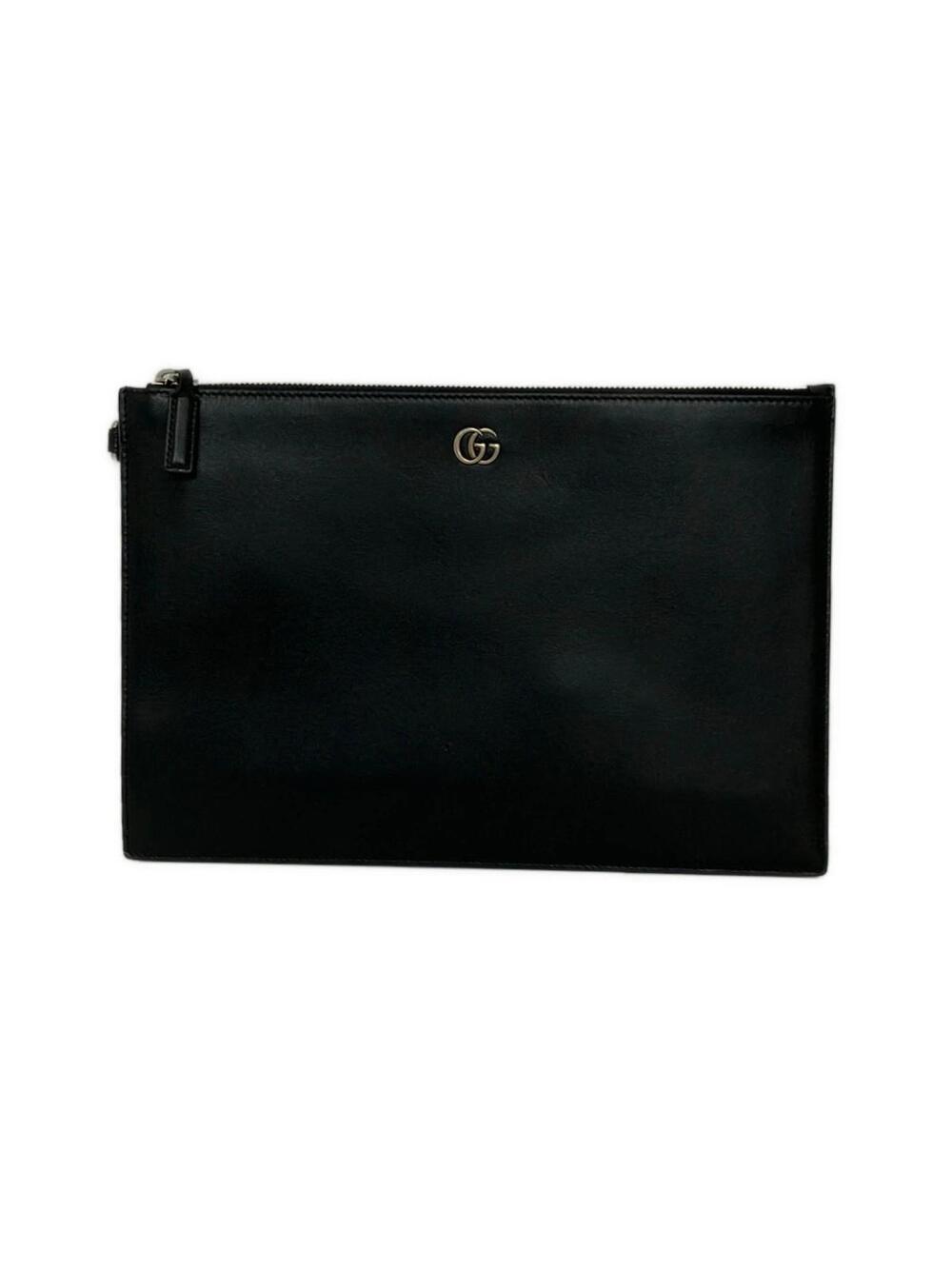 Gucci Gg Marmont Black Leather Clutch #281099G66B
